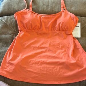Skye Tankini Top for Women Featuring Built in Bra. Orange. Size Small.‎